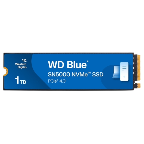 WD Blue SN5000 NVMe SSD Front View – High-Speed M.2 PCIe Gen4 Storage Drive