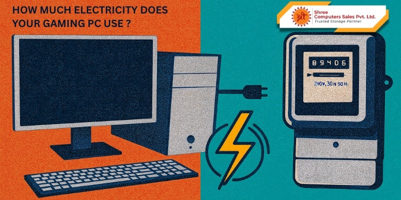 How much electricity does a gaming PC use per day in India