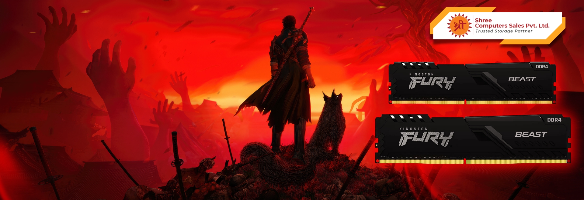 Kingston Fury Beast DDR4 desktop RAM high-performance memory module in Kolkata